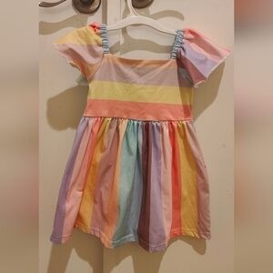 Colorful Striped Kids Dress